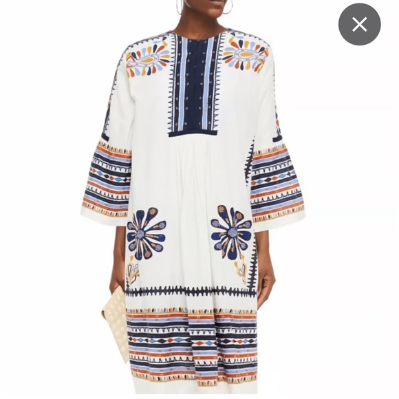 Anthropology Antik Batik Beautiful Heavily Embroidered Dress Size X-Small